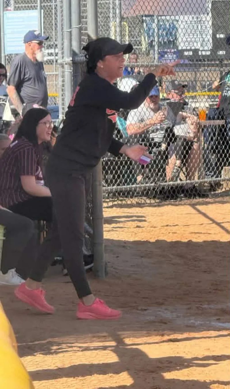 Coach Casey at the softball field
